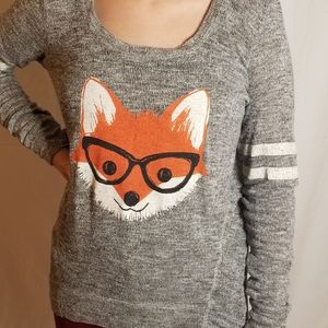 Long sleeve grey blouse/sweater